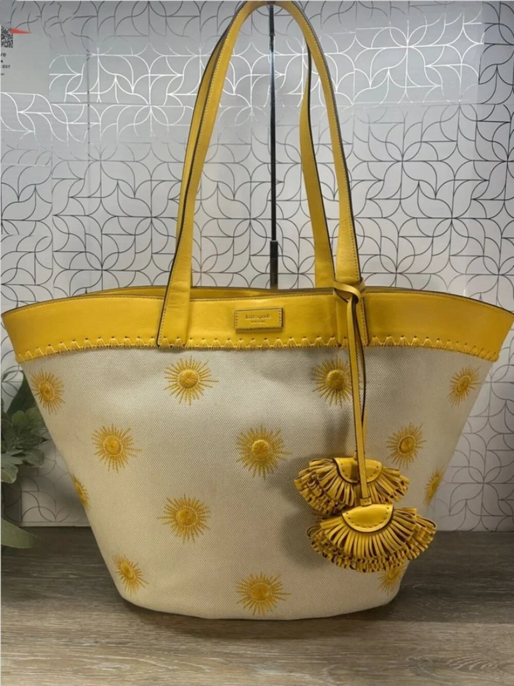 Kate Spade Pier Sun Embroidered Canvas Tote